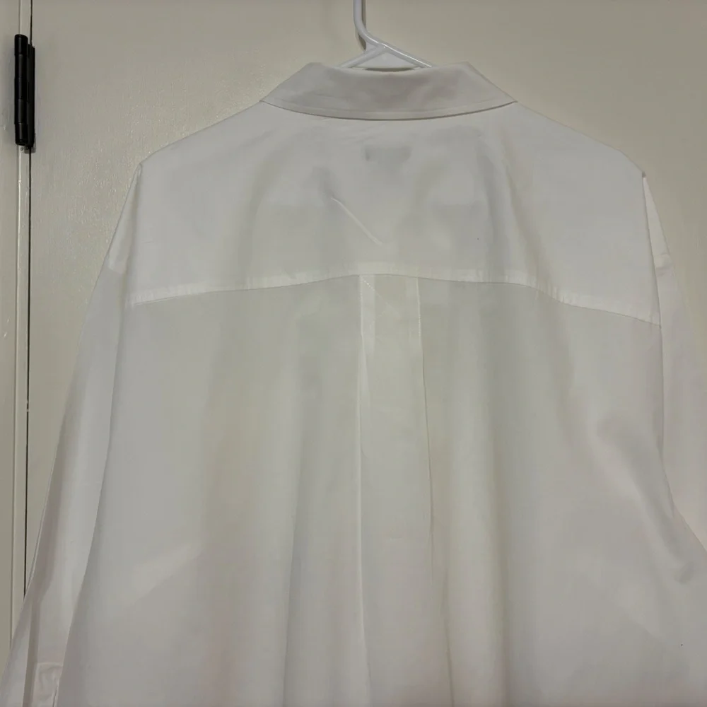 Talbots Women's Plus Classic White Button-Front Boyfriend Shirt Top Blouse 3X - Picture 5 of 9
